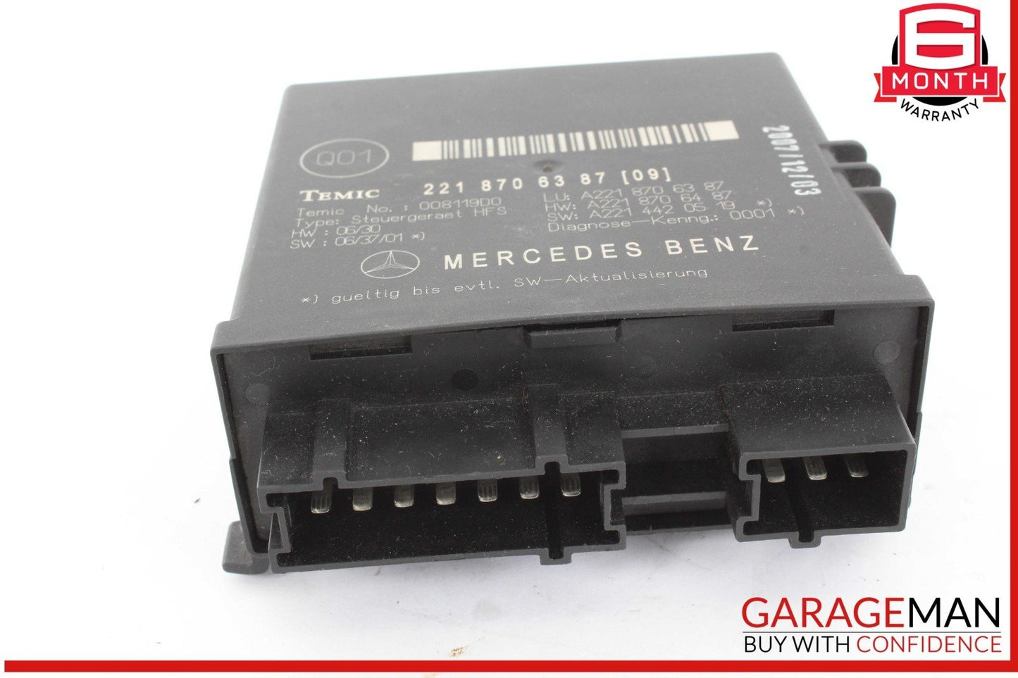 07-09 Mercedes W221 S550 S63 AMG Trunk Release Remote Open Close Module OEM