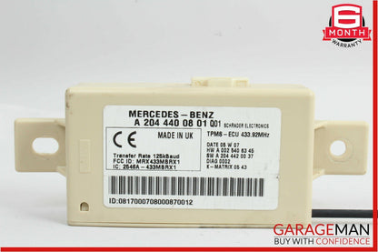 08-11 Mercedes W204 C300 TPMS Tire Pressure Monitoring System Module Unit