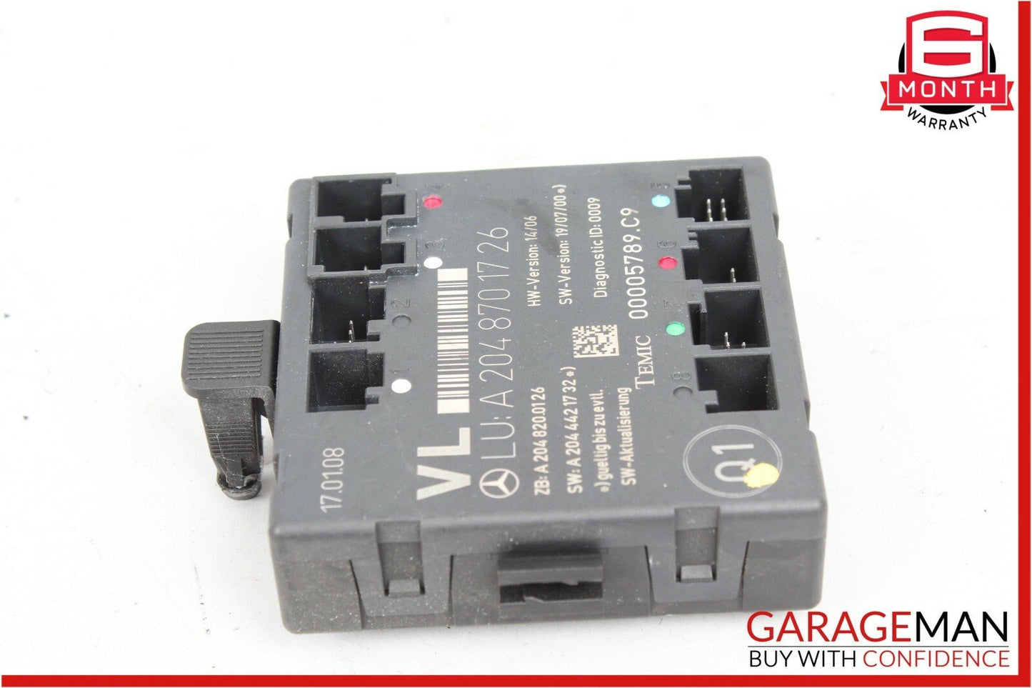 08-14 Mercedes W204 C300 C350 Front Left Side Door Control Module 2048701726 OEM