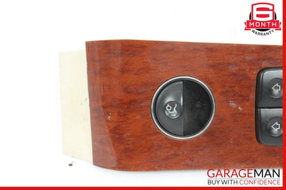 00-06 Mercedes W220 S500 Front Left Driver Side Master Window Switch Trim Wood
