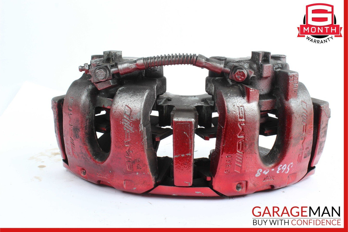 08-14 Mercedes W221 S63 CL63 AMG Front Left Driver Side Brake Caliper Red