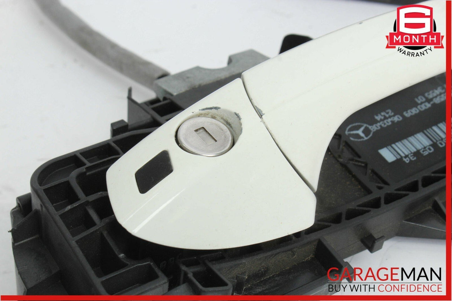 08-11 Mercedes W204 C300 Front Left Exterior Door Handle w/ Door Actuator White