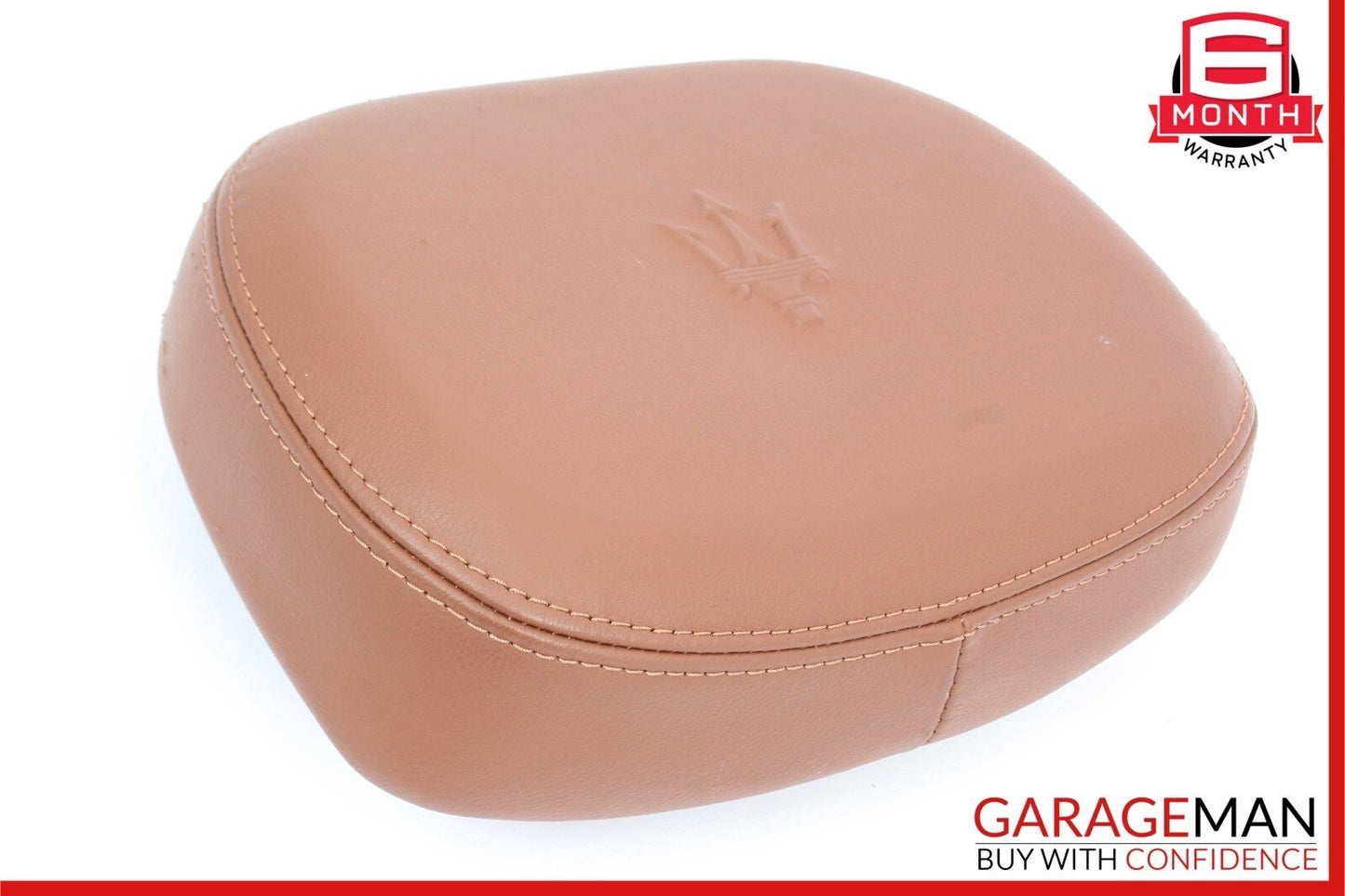 14-17 Maserati Ghibli Front Left / Right Seat Headrest Head Rest Brown