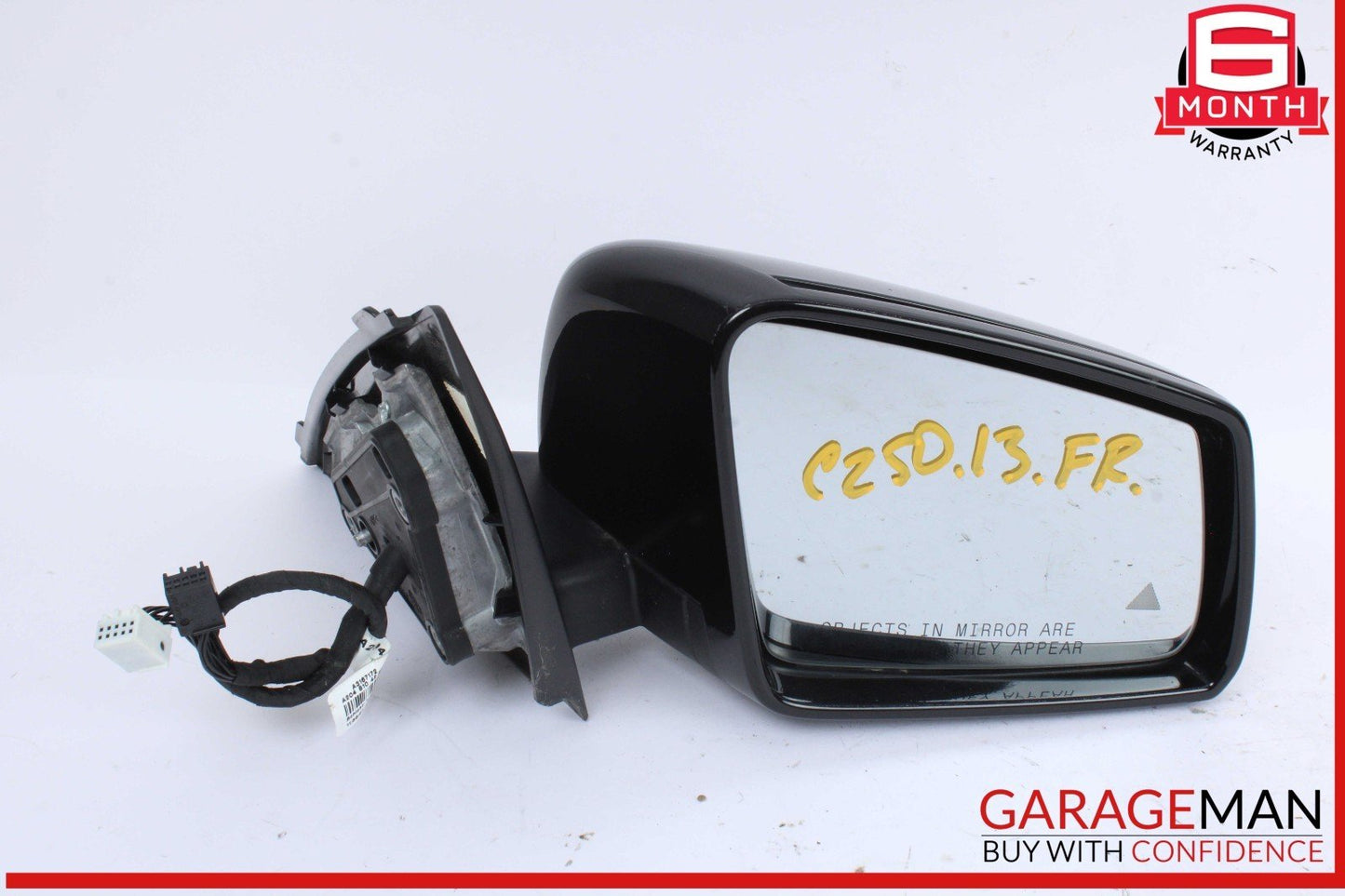 12-15 Mercedes W204 C250 Front Right Side Door Rear View Mirror w/ Blind Spot