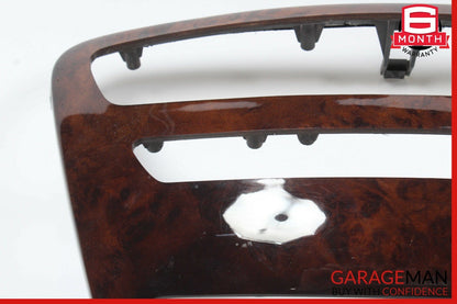 07-14 Mercedes W216 CL550 Center Console Command Unit Radio Bezel Trim Wood OEM