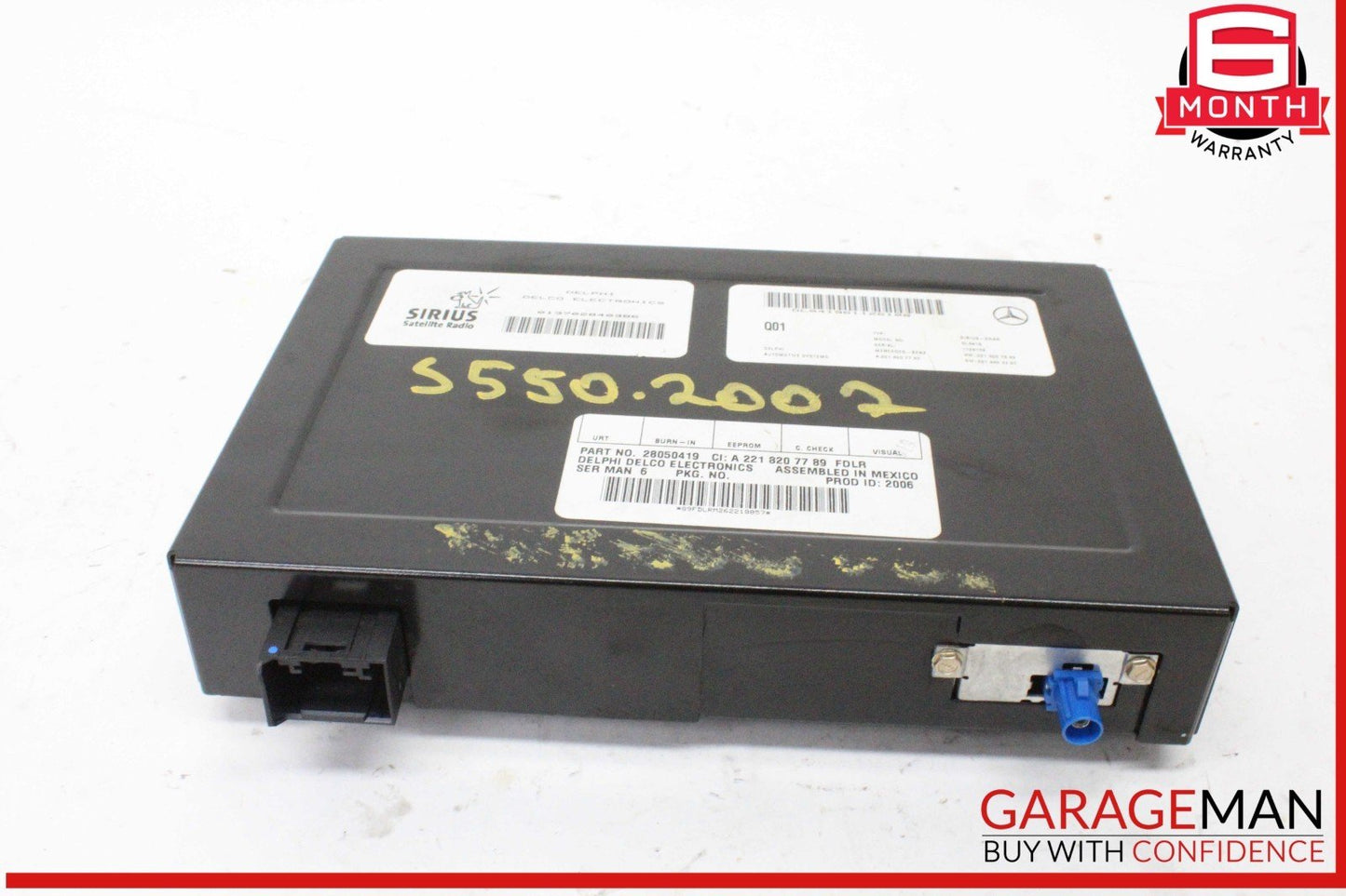 07-14 Mercedes W221 S550 SLK350 Sirius Satellite Radio Module Receiver OEM