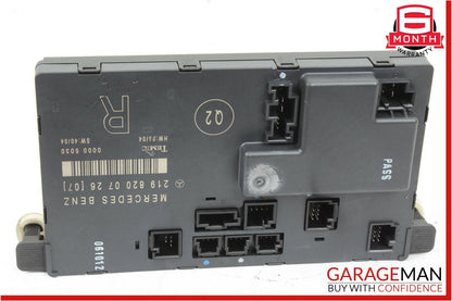 06-11 Mercedes W219 CLS500 Door Control Module Front Right Passenger Side