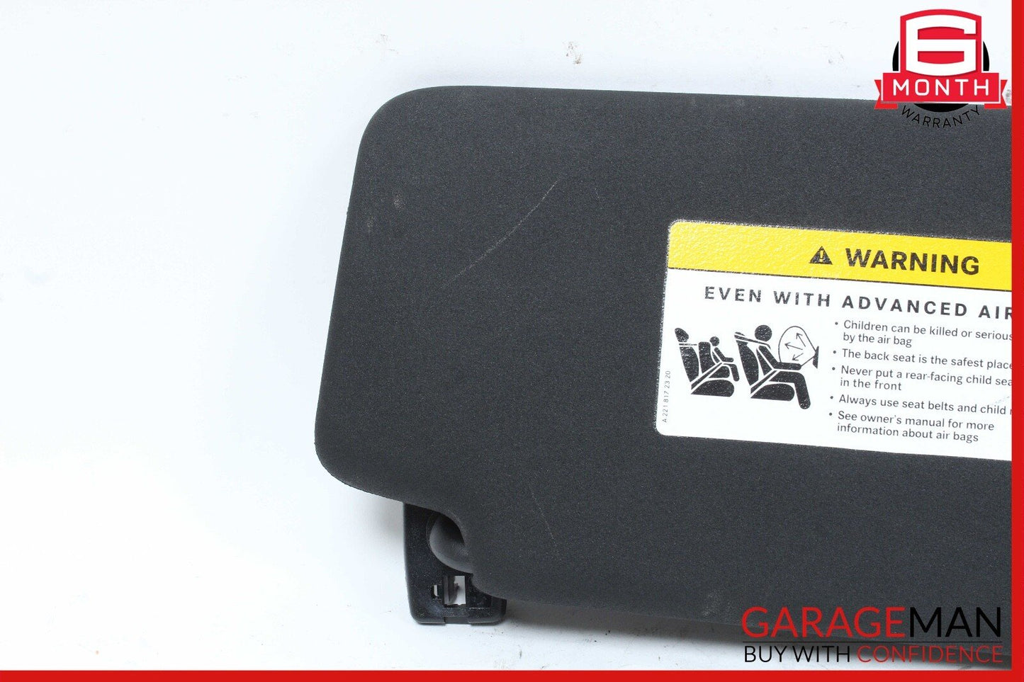 08-14 Mercedes W204 C250 Front Right Passenger Sun Visor Sunvisor Shade Black