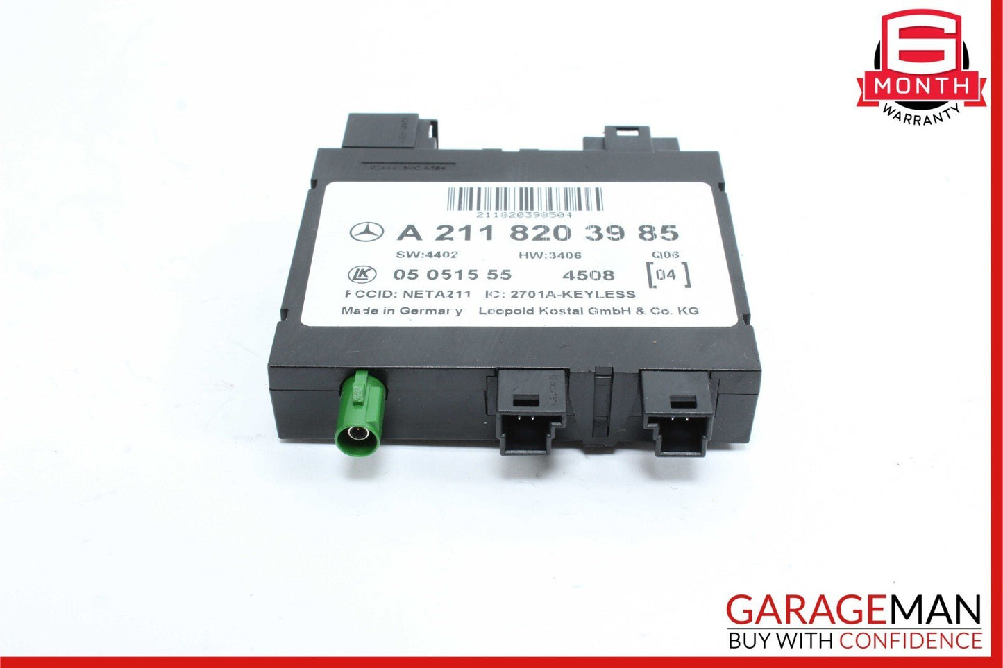 03-11 Mercedes W219 CLS550 E500 E63 AMG Keyless Go Entry Control Module Unit OEM