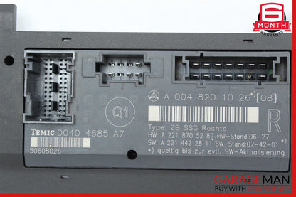 07-13 Mercedes W221 S550 Front Right Under Seat Control Module 0048201026 OEM