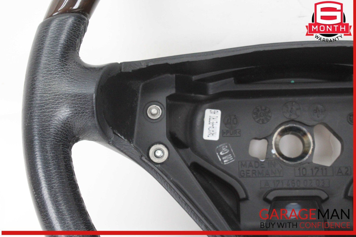 05-08 Mercedes R171 SLK280 Front Left Driver Side Steering Wheel Wood Black OEM