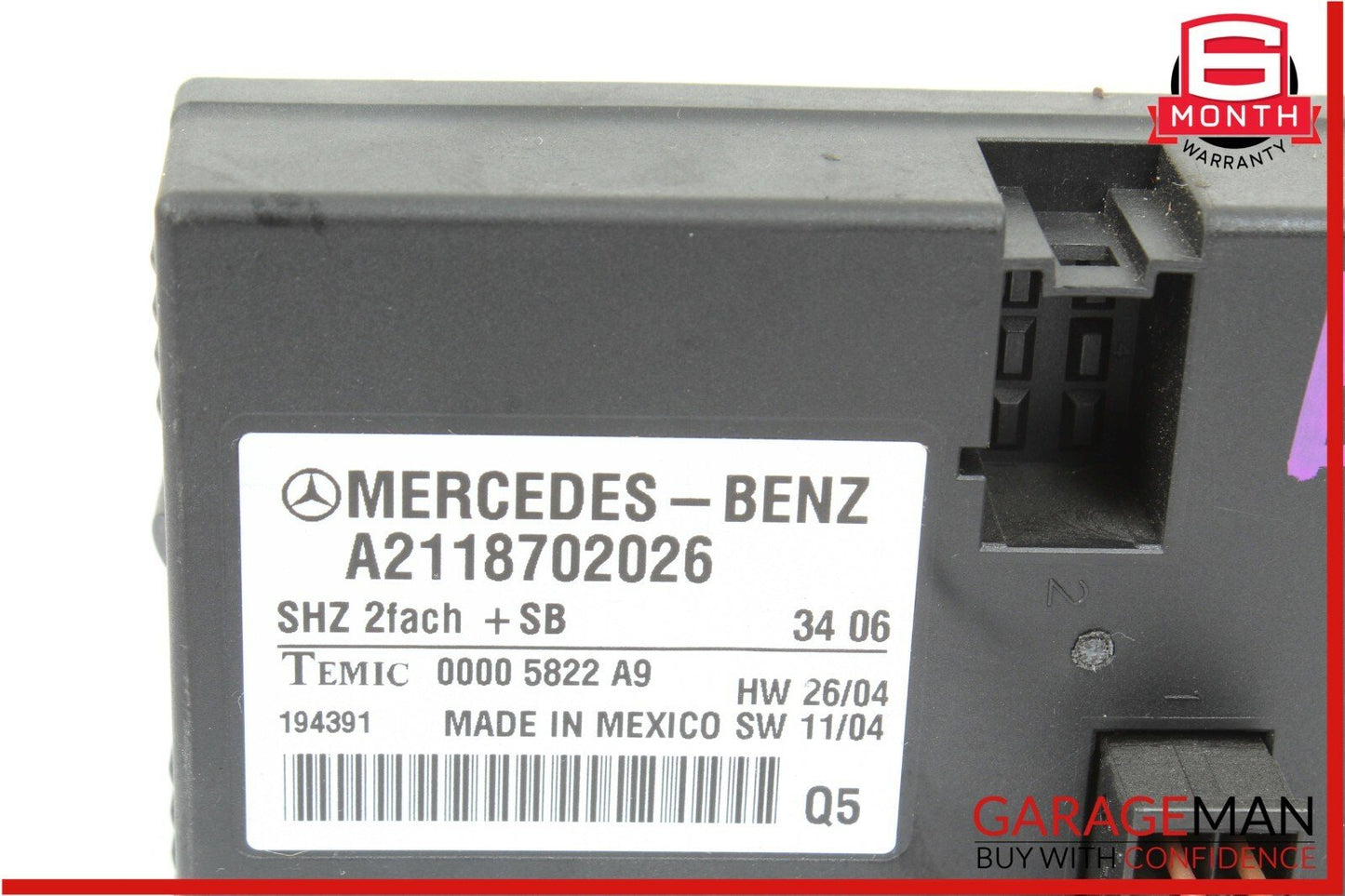 06-11 Mercedes W219 CLS500 CLS550 E550 Heated Seat Computer Control Module Unit