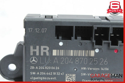 08-14 Mercedes W204 C300 C350 Rear Right Side Door Control Module 2048702526 OEM