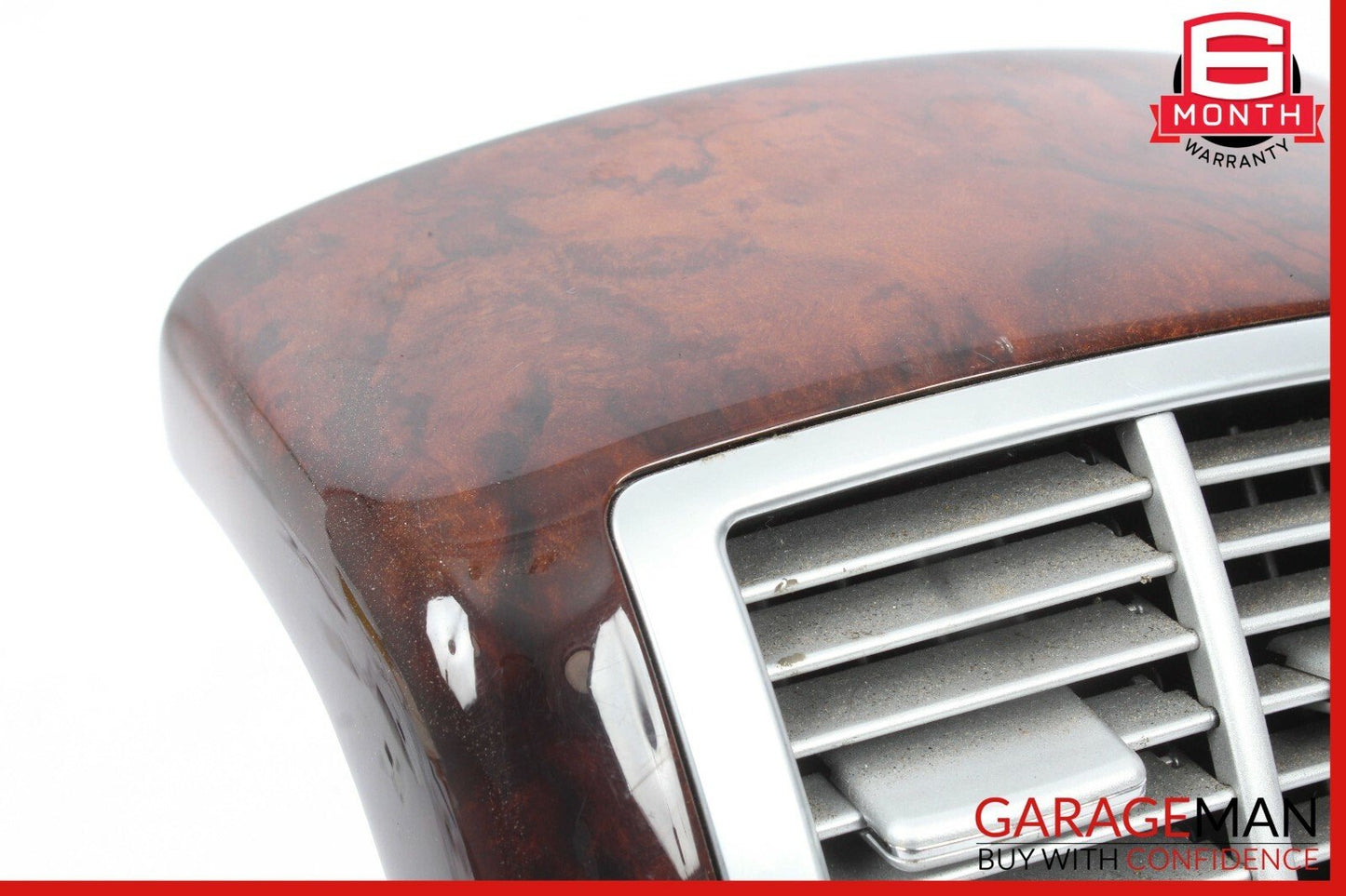 07-13 Mercedes W221 S550 Rear Center Console AC A/C Air Vent Trim Panel Wood