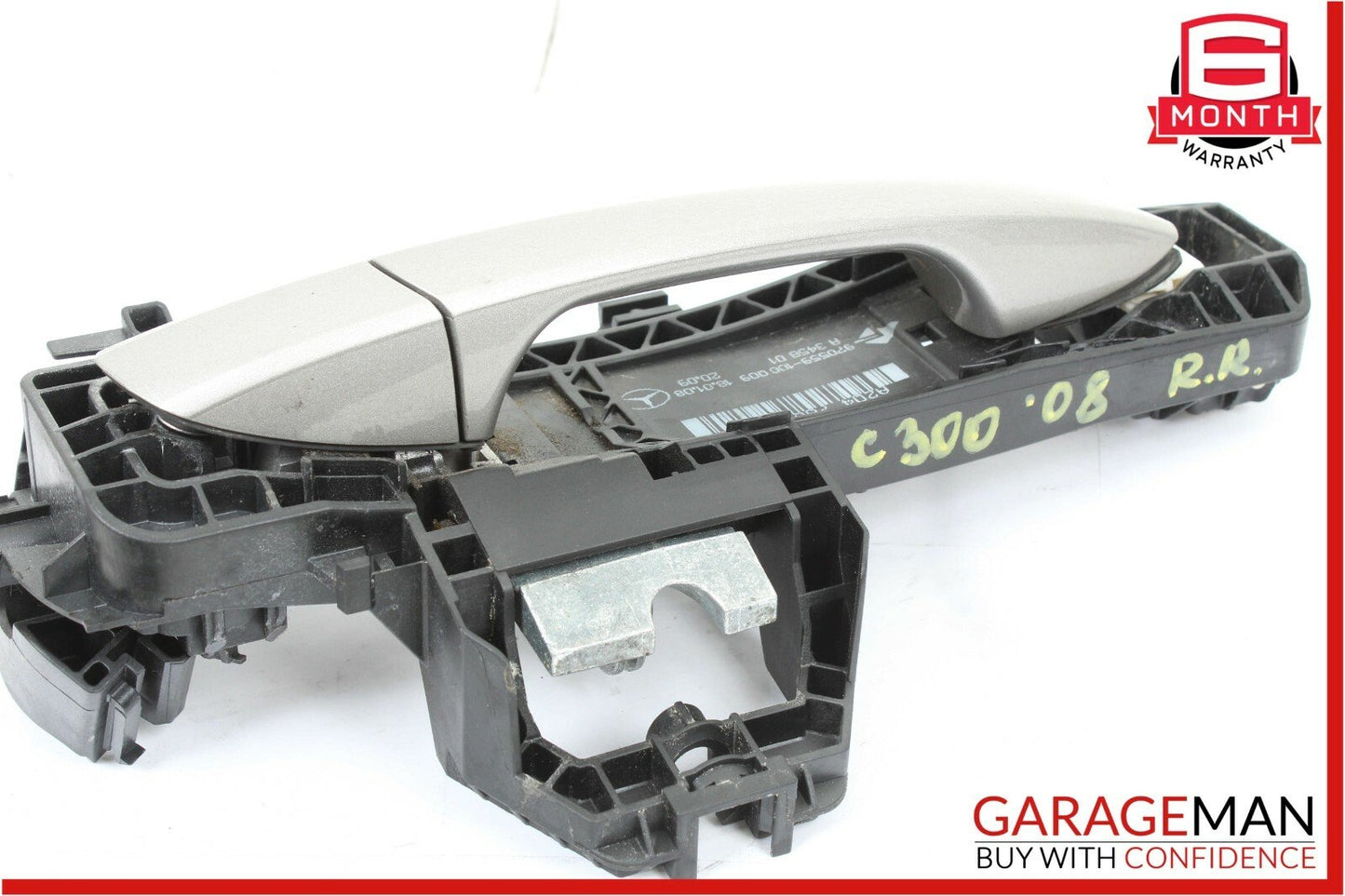 08-11 Mercedes W204 C300 C250 Rear Right Side Exterior Door Handle Silver OEM