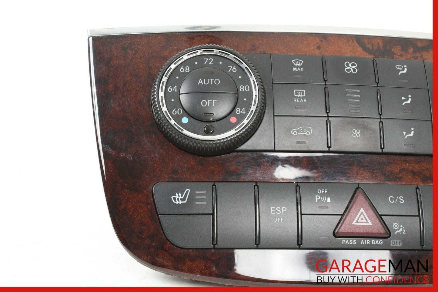 10-13 Mercedes W251 R350 Center Dash AC A/C Heater Temperature Switch Trim Panel