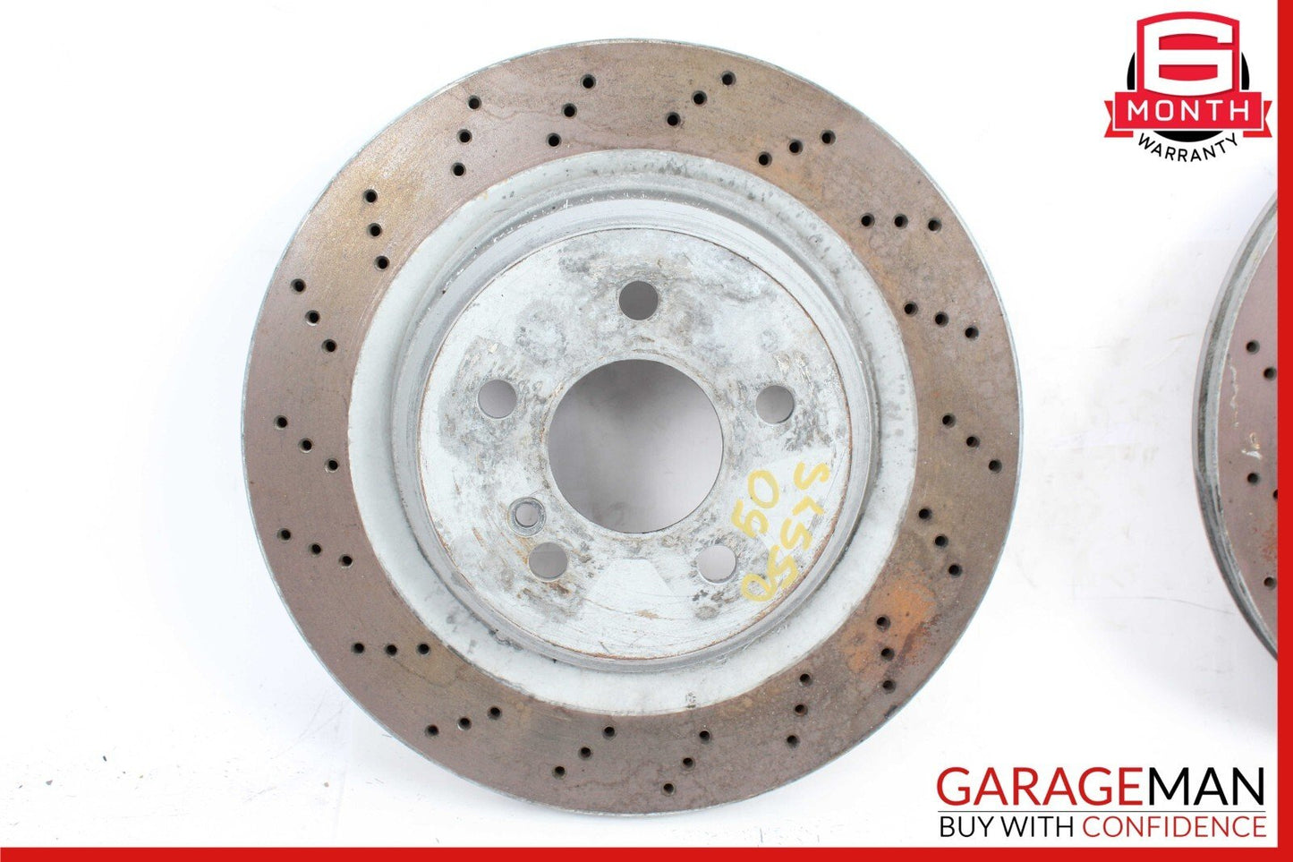 07-12 Mercedes R230 SL550 Rear Right & Left Side Brake Rotors Disc Set of 2 Pc
