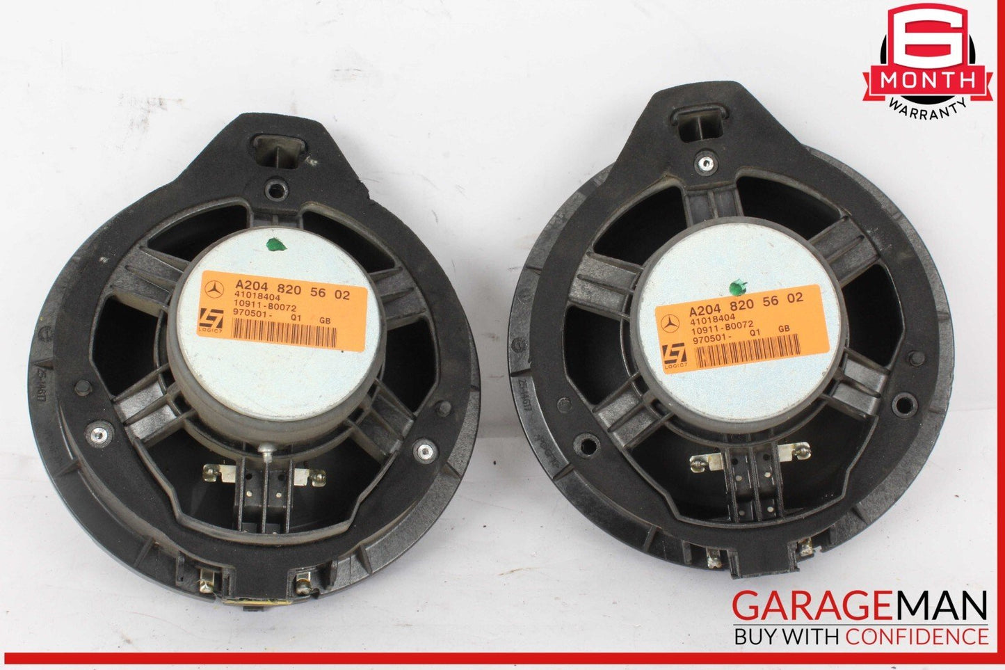 08-18 Mercedes W204 C250 C300 Rear Door Audio Speaker Logic 7 Set of 2 OEM