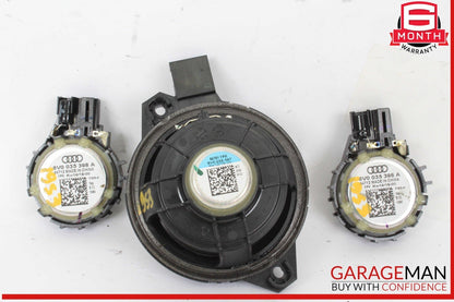 17-20 Audi S3 A3 Front Door Tweeter Speakers w/ Front Center Dash Speaker OEM