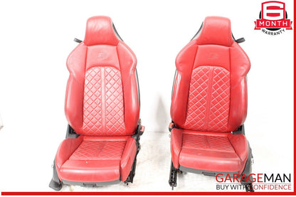 18-24 Audi S5 Complete Front & Rear Seats Seat Cushion Assembly Red OEM