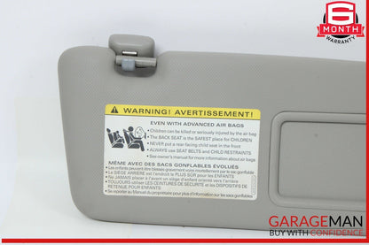 09-18 Audi Q5 Q3 Front Right Side Sun Visor Sunvisor Gray 8K0857552 OEM