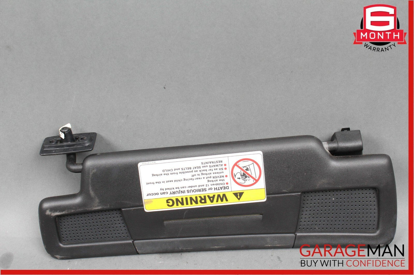 05-11 Mercedes R171 SLK350 Front Right Passenger Sun Visor Sunvisor Shade Black