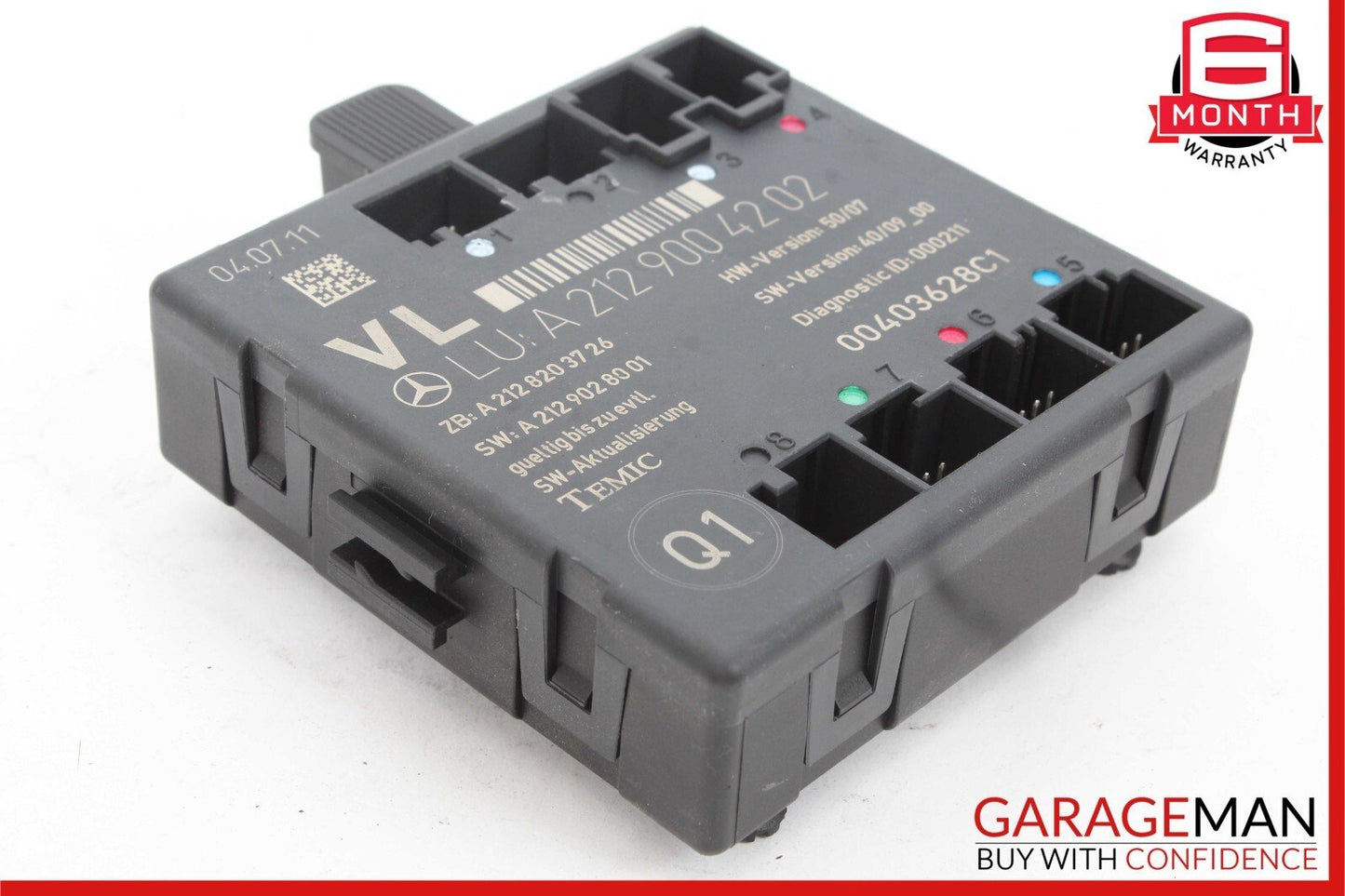 08-18 Mercedes E350 CLS400 C250 SLK350 Front Left Side Door Control Module Unit