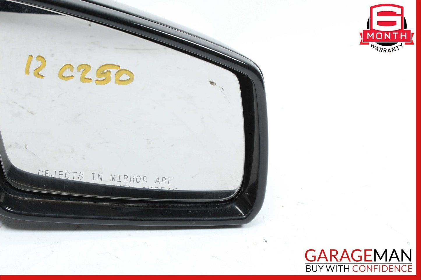 12-14 Mercedes W204 C250 Front Right Side Mirror Door Rear View Glass Black OEM