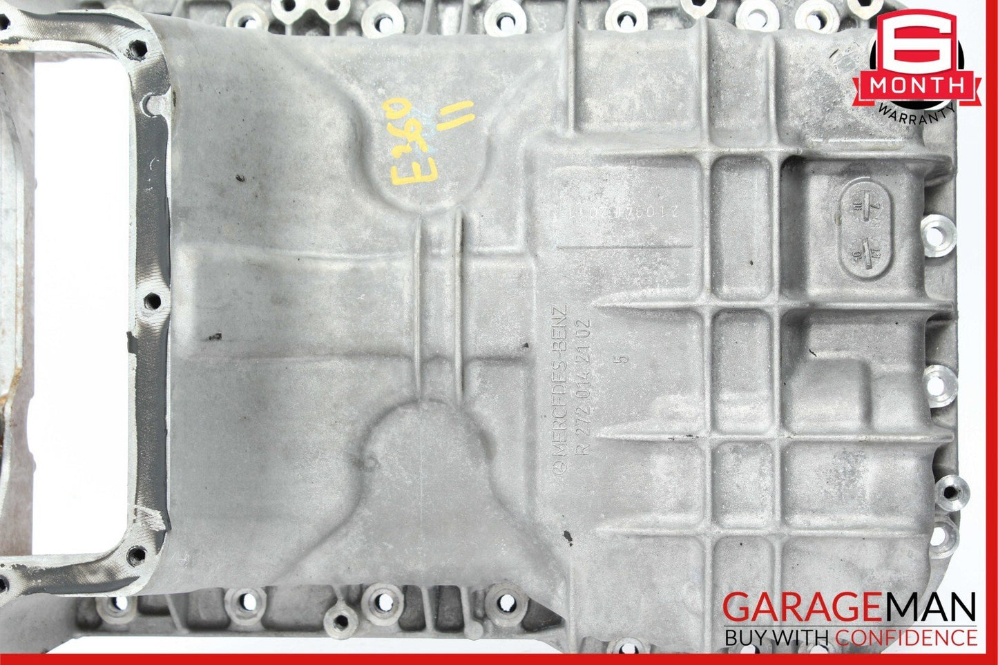 05-13 Mercedes W212 E350 C350 Engine Upper Oil Sump Baffle Pan Assembly OEM
