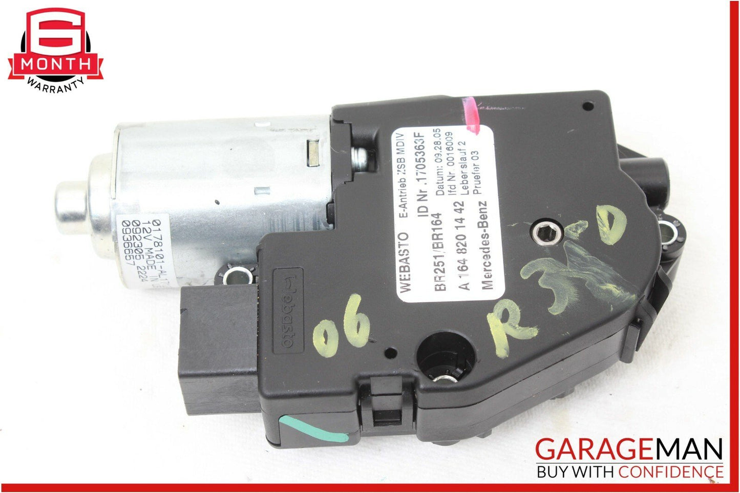 06-12 Mercedes W251 R350 GL450 Panoramic Sunroof Sun Roof Motor 1648201442 OEM