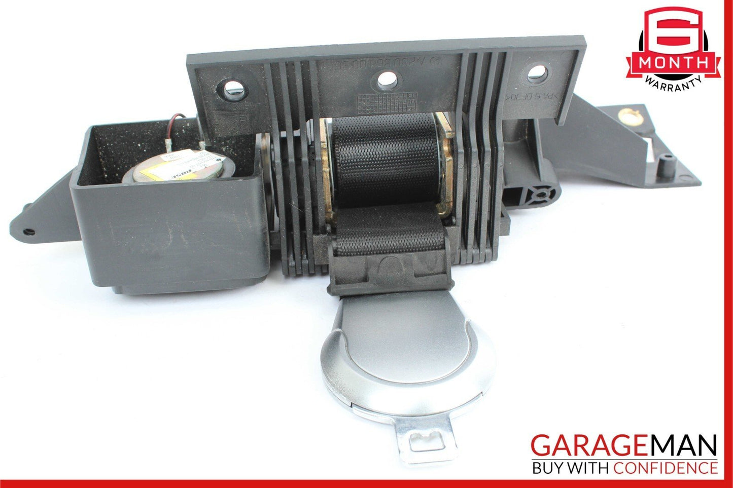 03-08 Mercedes R230 SL500 Rear Left Seat Belt Retractor Speaker Luggage Assembly