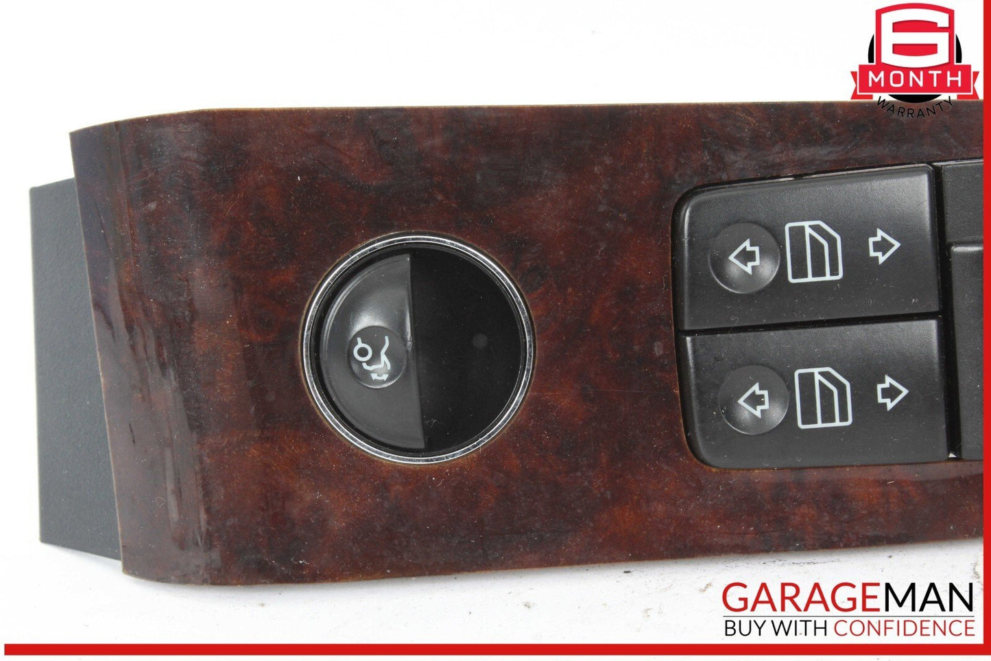 03-06 Mercedes W220 S55 AMG Left Driver Side Master Window Switch Trim Wood