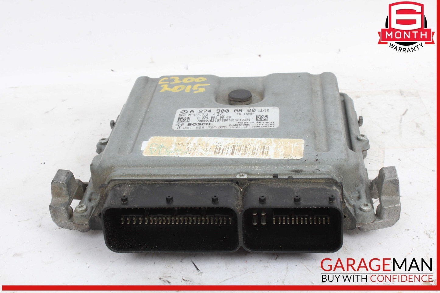 15-20 Mercedes W205 C300 GLC350e E300 M274 2.0L ECU ECM Engine Control Module