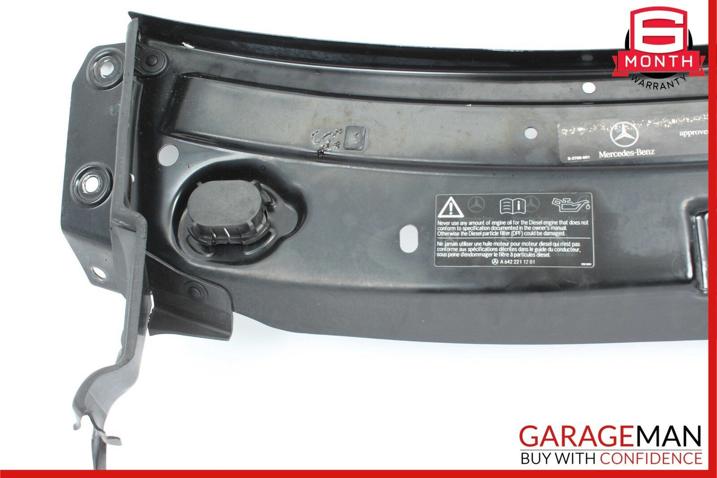 06-12 Mercedes W164 ML350 Upper Radiator Core Tie Bar Support 0019890803 OEM