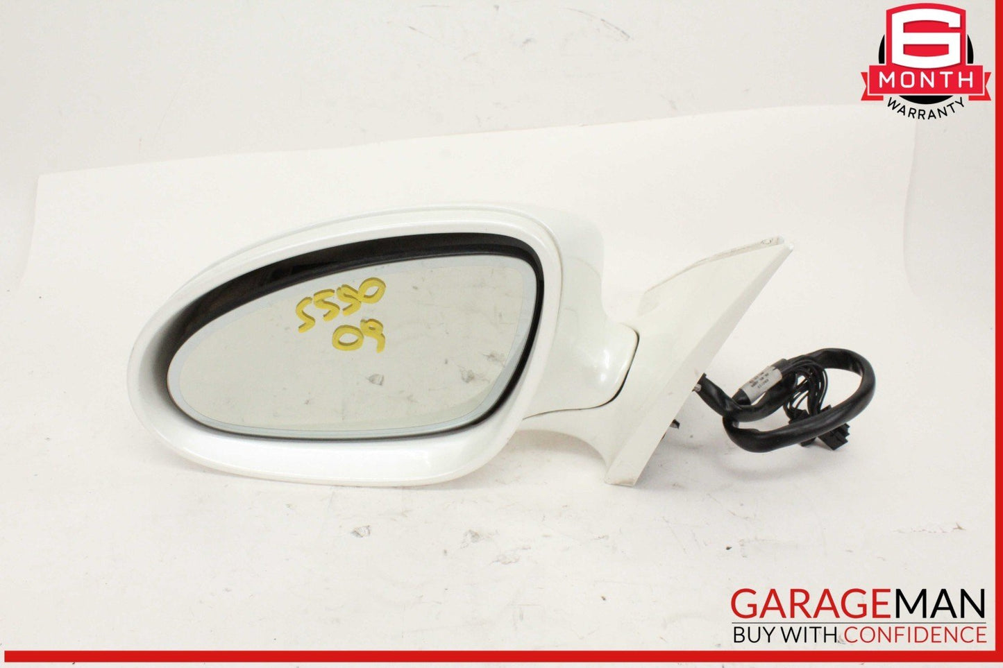 07-09 Mercedes W221 S550 S600 Front Left Side Door Rear View Mirror White OEM
