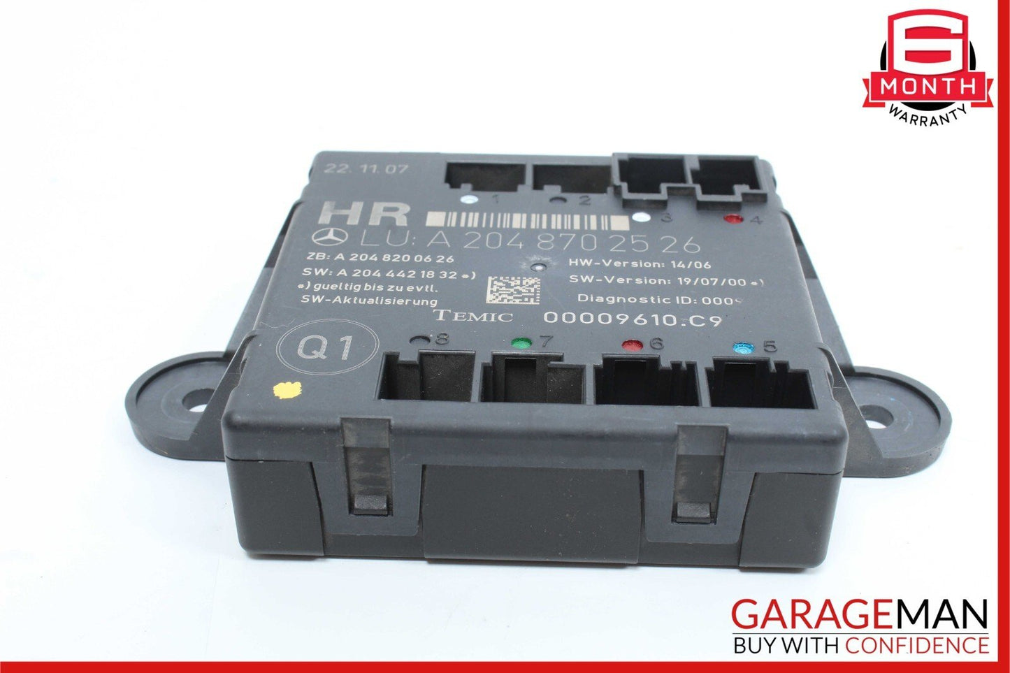08-18 Mercedes W204 C300 GLK350 C250 Rear Right Side Door Control Module OEM