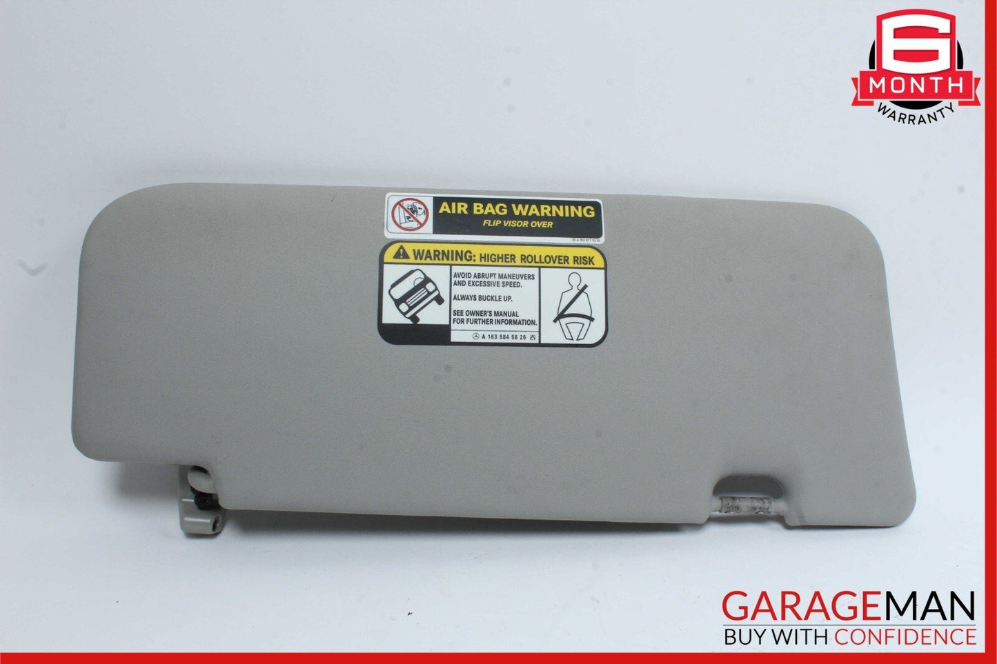 06-12 Mercedes GL450 GL550 ML450 Front Left Sun Visor Sunvisor Shade Grey