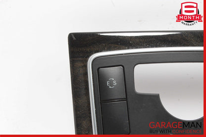 12-14 Mercedes W218 CLS500 Center Console Switch Trim Bezel Cover Wood OEM