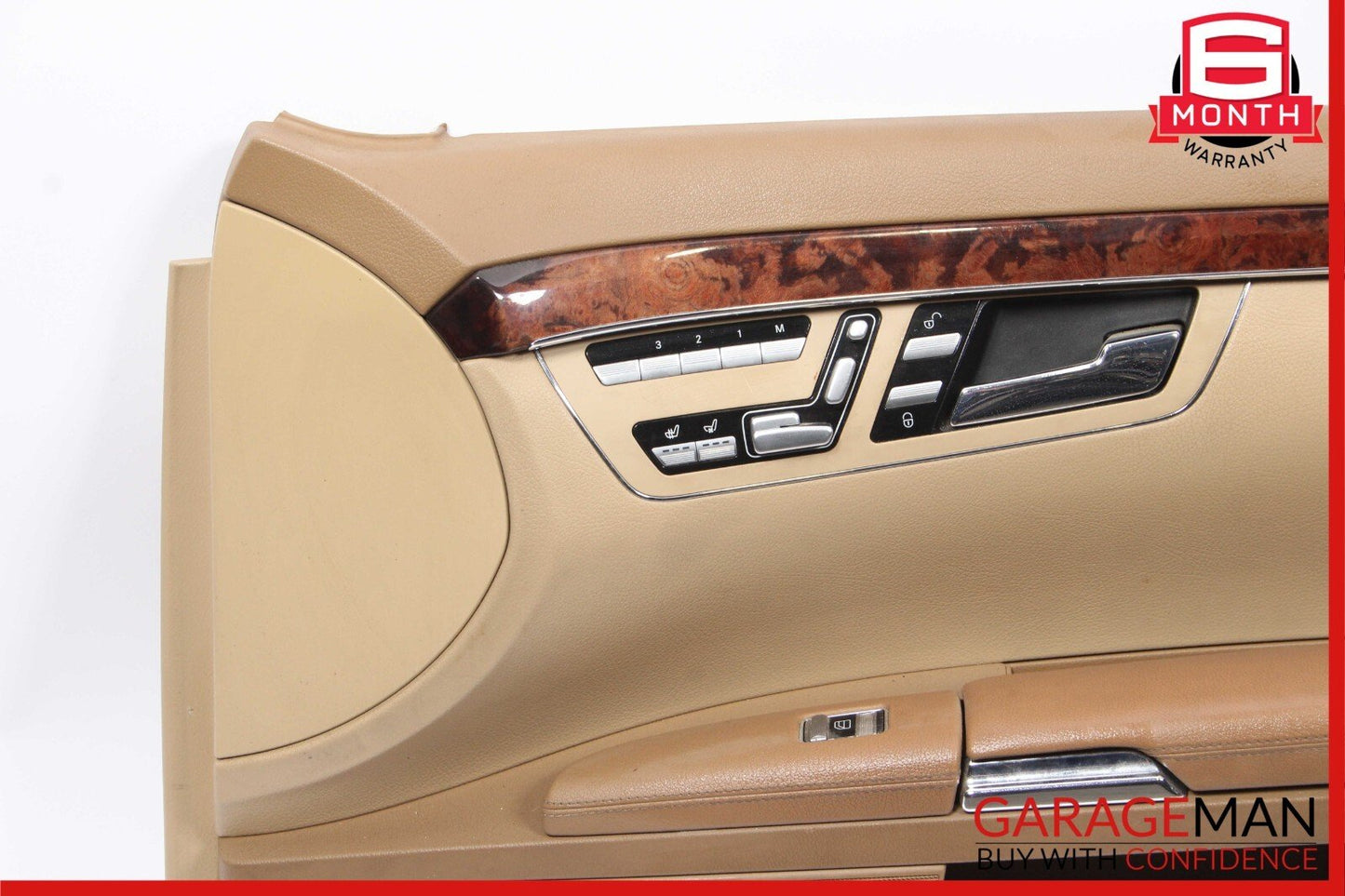 07-09 Mercedes W221 S550 Front Right Side Complete Interior Door Panel Brown OEM