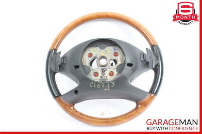10-14 Mercedes S65 AMG S550 4 Spoke Steering Wheel w/ Paddle Shifters Wood OEM