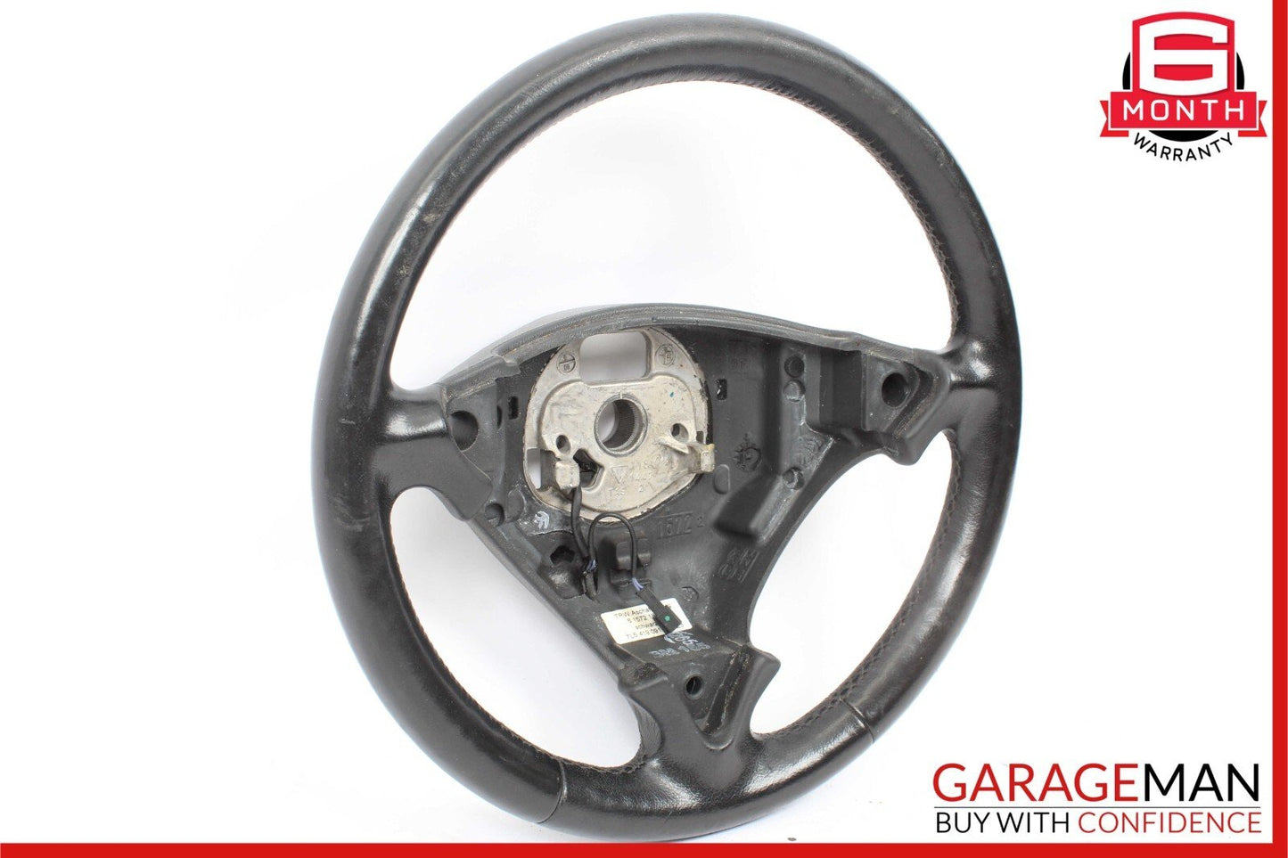 03-10 Porsche Cayenne 955 957 3 Spoke Driver Steering Wheel Leather Black
