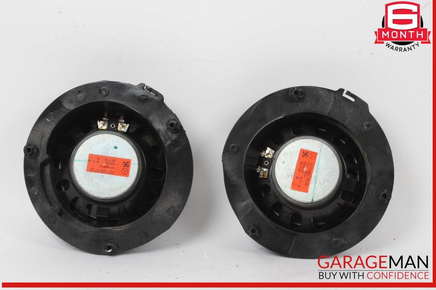 03-06 Mercedes W211 E350 Rear Right & Left Side Door Audio Speakers Set of 2 OEM