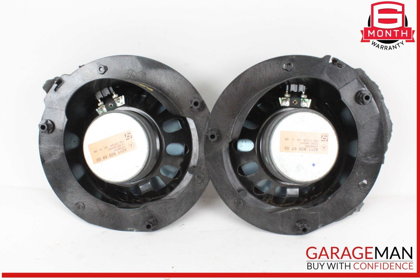 07-09 Mercedes W211 E320 Rear Right & Left Side Door Audio Speakers Set of 2 OEM