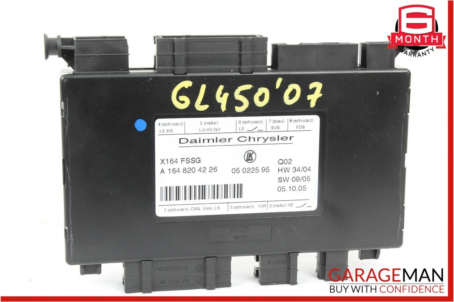 07-12 Mercedes X164 GL450 3rd Third Row Seat Power Folding Controller Module
