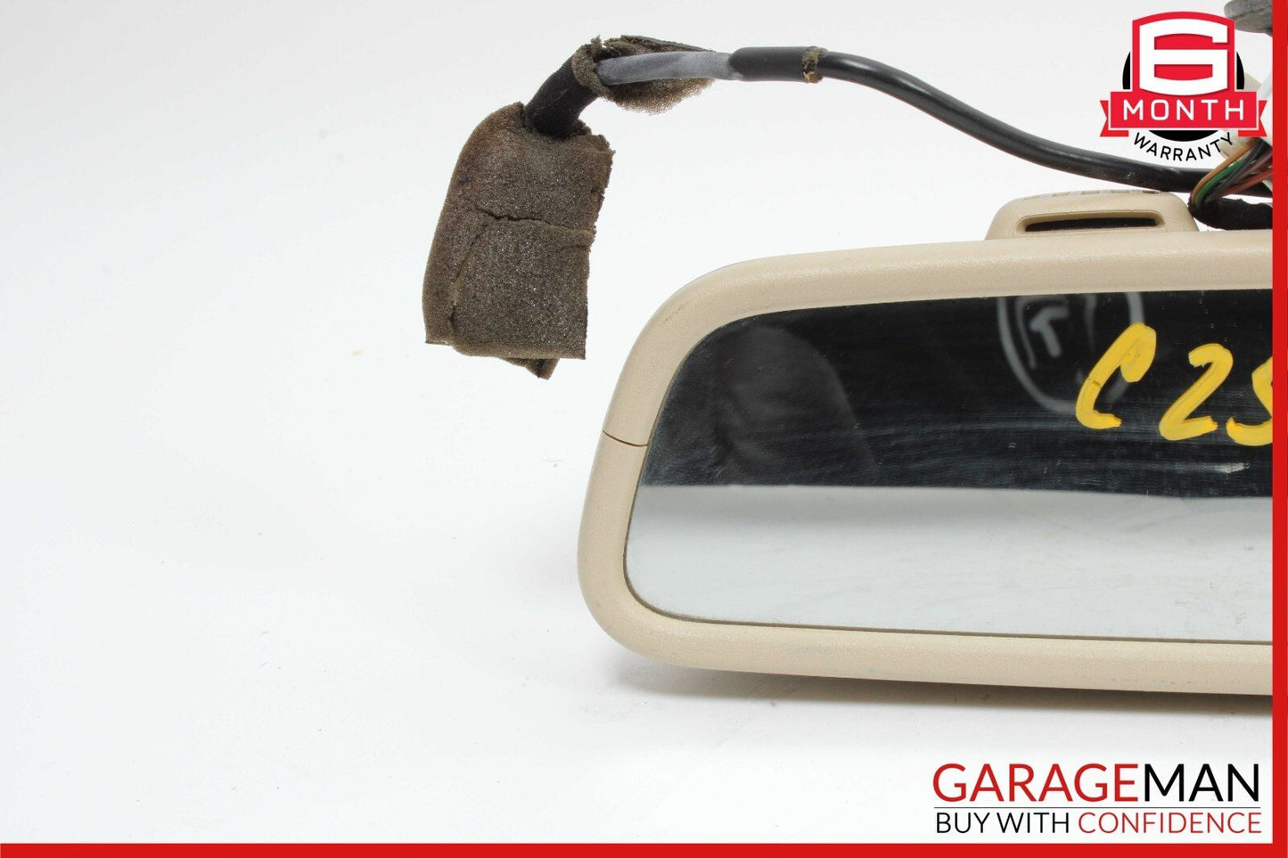 08-14 Mercedes W204 C300 C250 Front Top Upper Rear View Mirror Assy Beige OEM