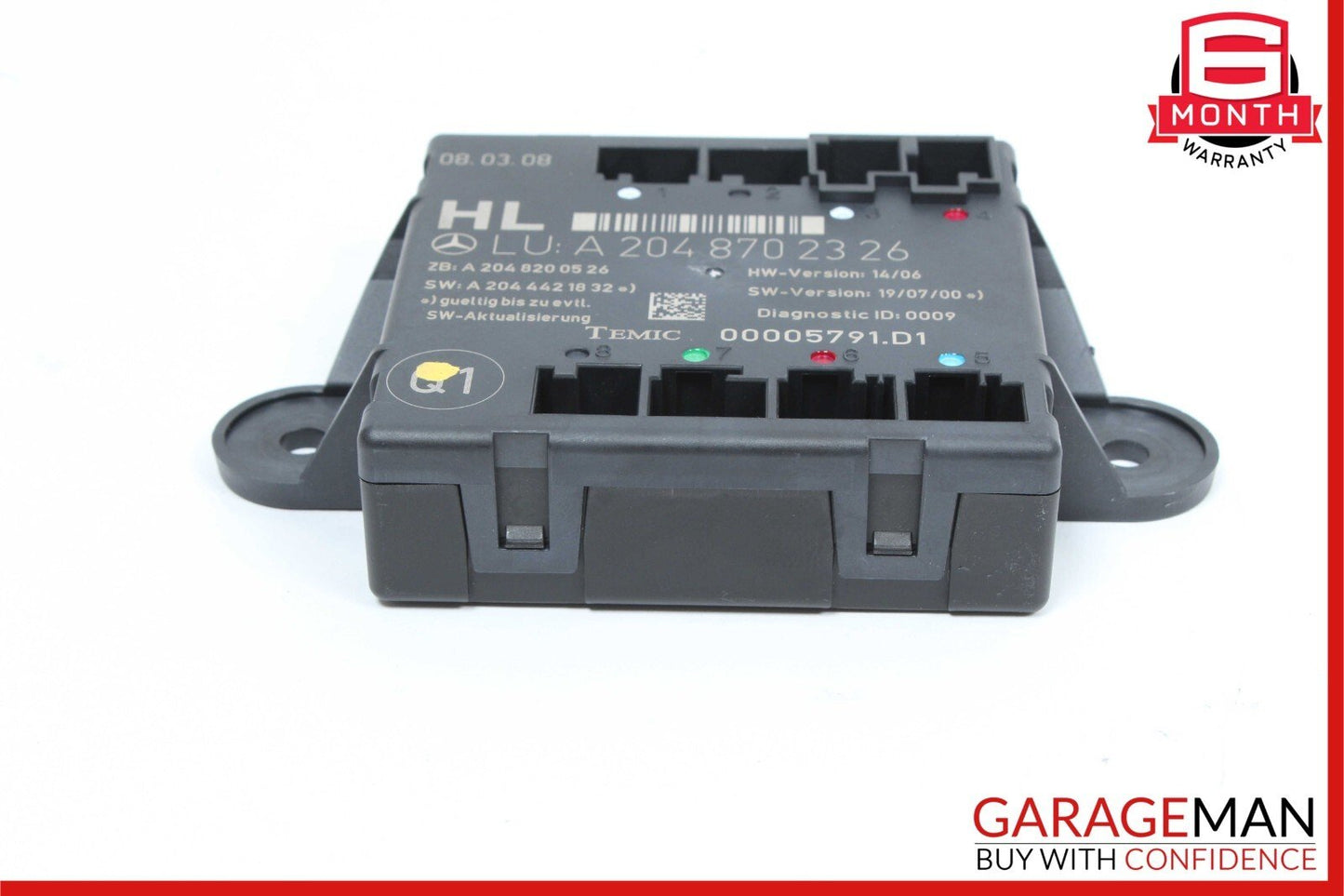 08-14 Mercedes W204 C300 C350 Rear Left Side Door Control Module 2048702326 OEM
