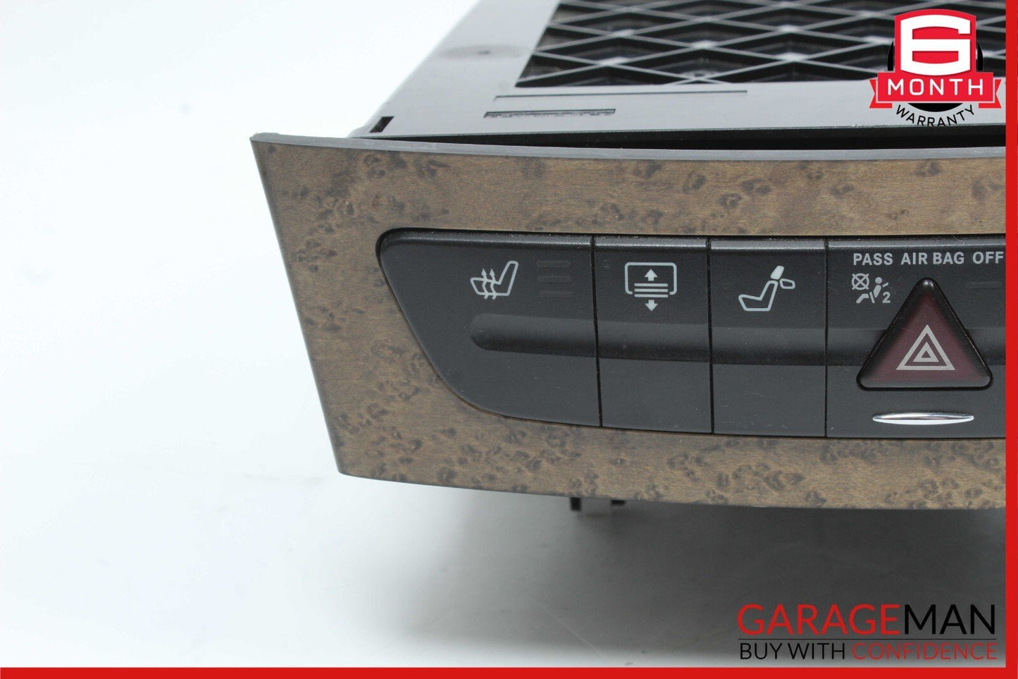 03-09 Mercedes CLS500 E350 E63 AMG Hazard Switch Control Panel Trim Walnut