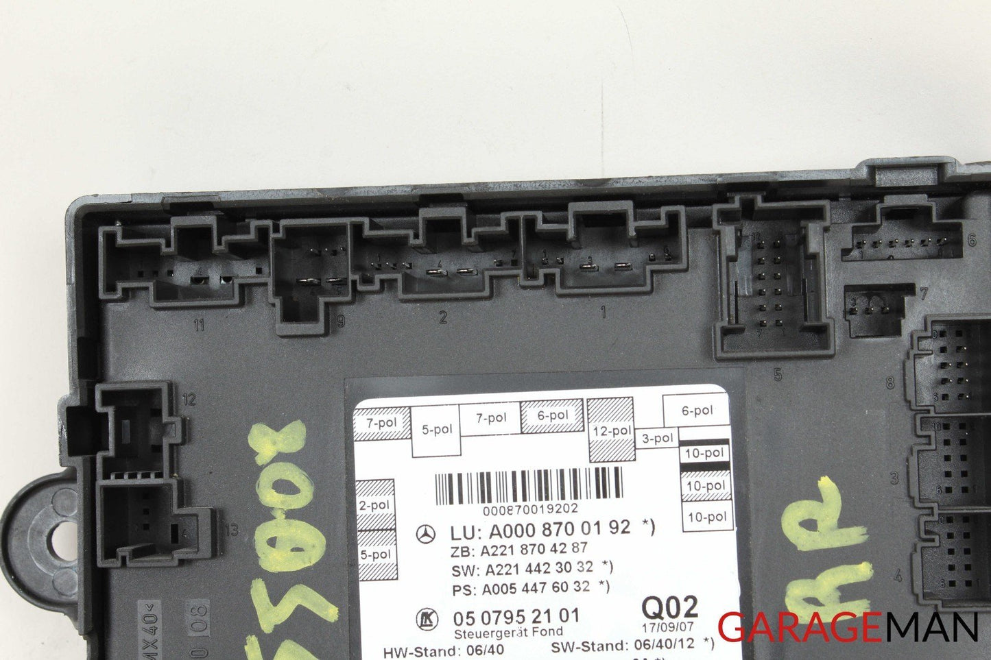 07-13 Mercedes W221 S550 S65 AMG Rear Door Control Module Unit 0008700192 OEM