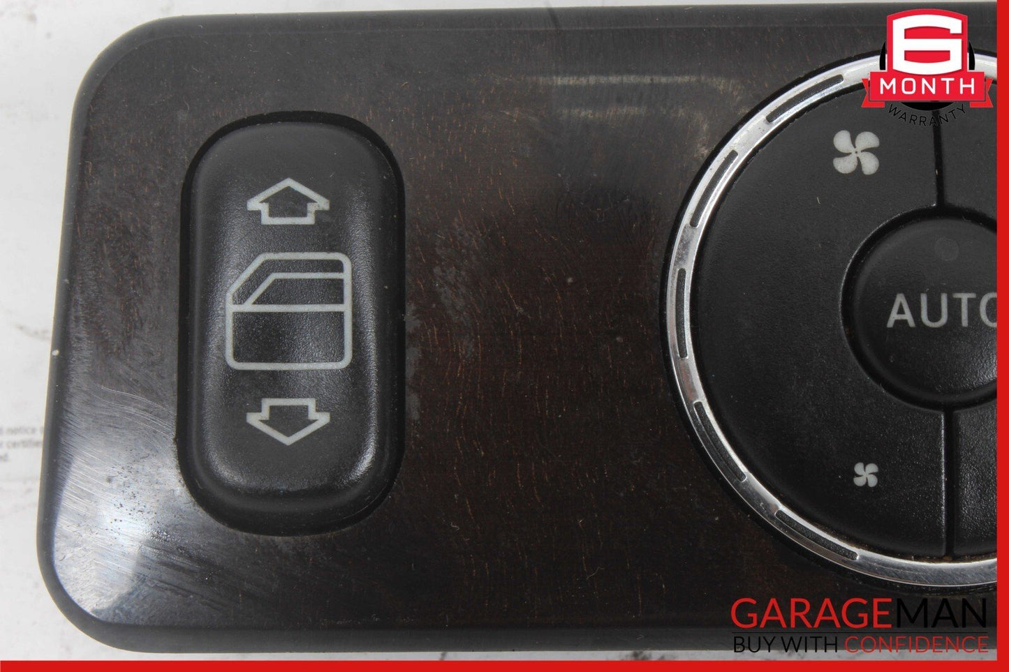 98-05 Mercedes W163 ML350 Rear Climate Control Power Window Switch Module Wood