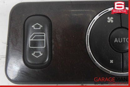 98-05 Mercedes W163 ML350 Rear Climate Control Power Window Switch Module Wood